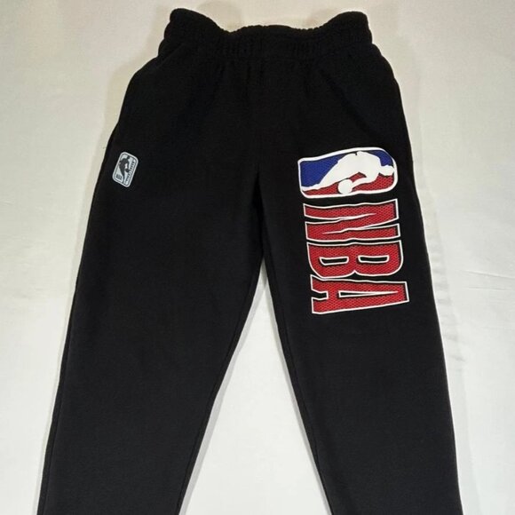 NBA Kid Joggers Pants Black  Logo Basketball Size 10/12 - Picture 1 of 6